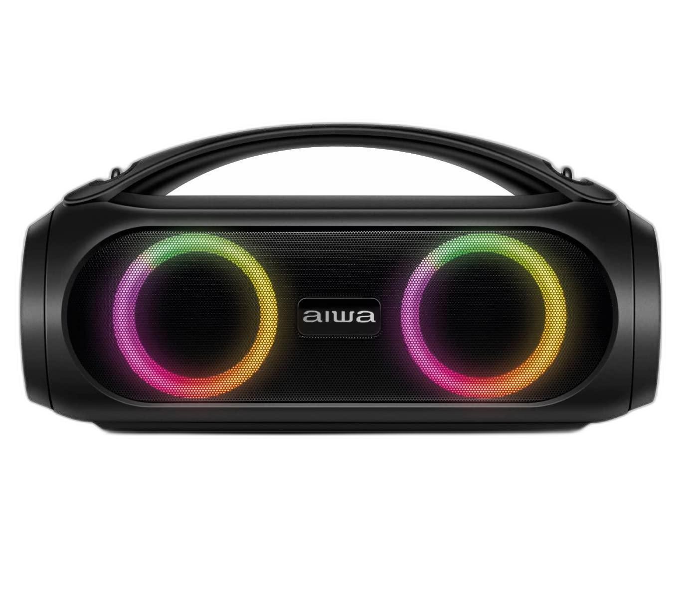 Miniatura Caixa De Som Aiwa Bbs-02 50W Rms Ipx5 Bombox Bluetooth