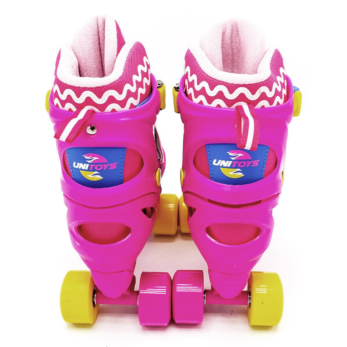Miniatura Patins Quad Kit Rosa Tamanho 34 Ao 37 1321 Unitoys