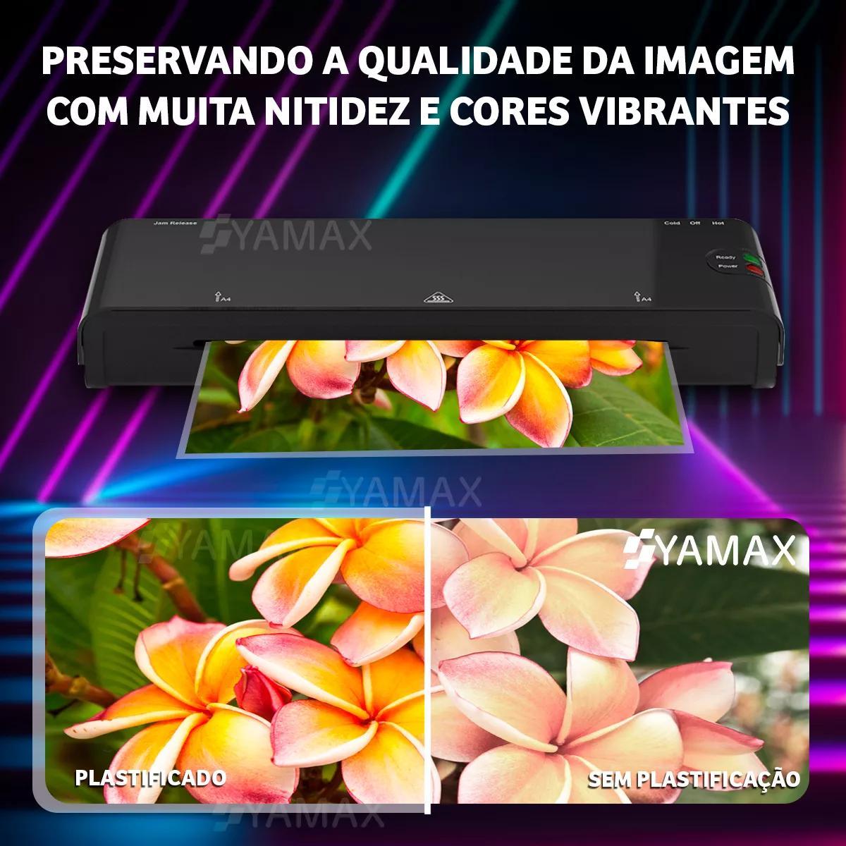 Miniatura Kit Plastificadora Yamax Lm400 Refiladora A4 220V