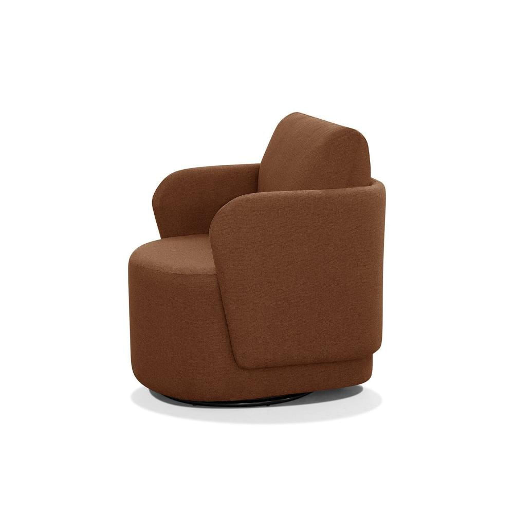 Miniatura Poltrona Orgânica Sintonia Decorativa Giratória Terracota