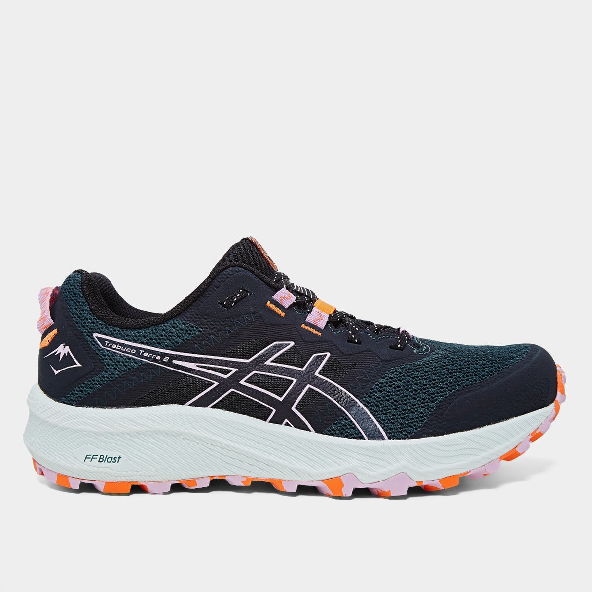 Miniatura Tênis Asics Gel-Trabuco Terra 2 Feminino Verde+Roxo - 34