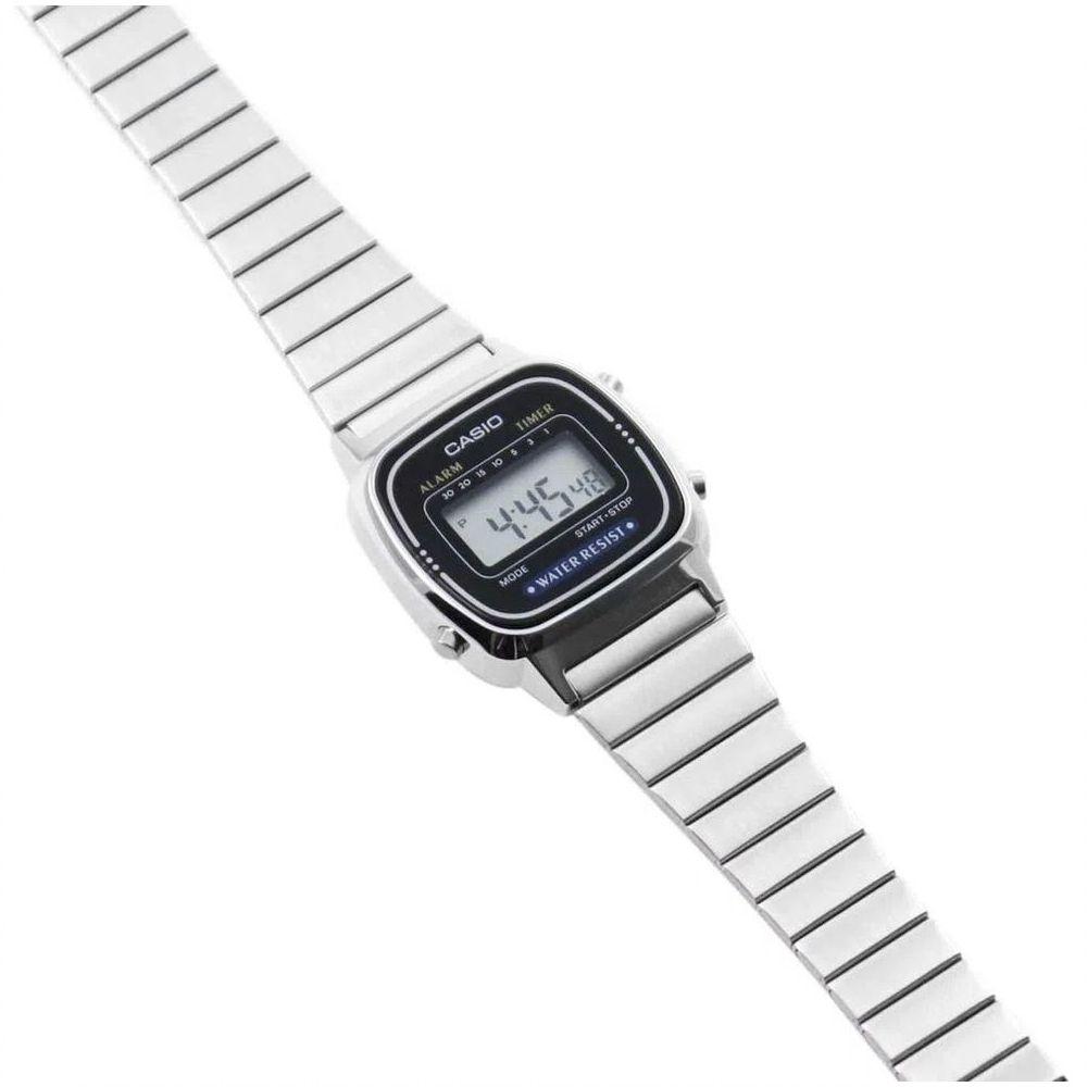Miniatura Relógio Casio Vintage La670wa-1df Prata Feminino