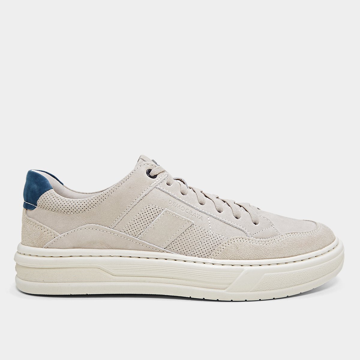 Miniatura Tênis Couro Democrata Wide Masculino Off White - 38