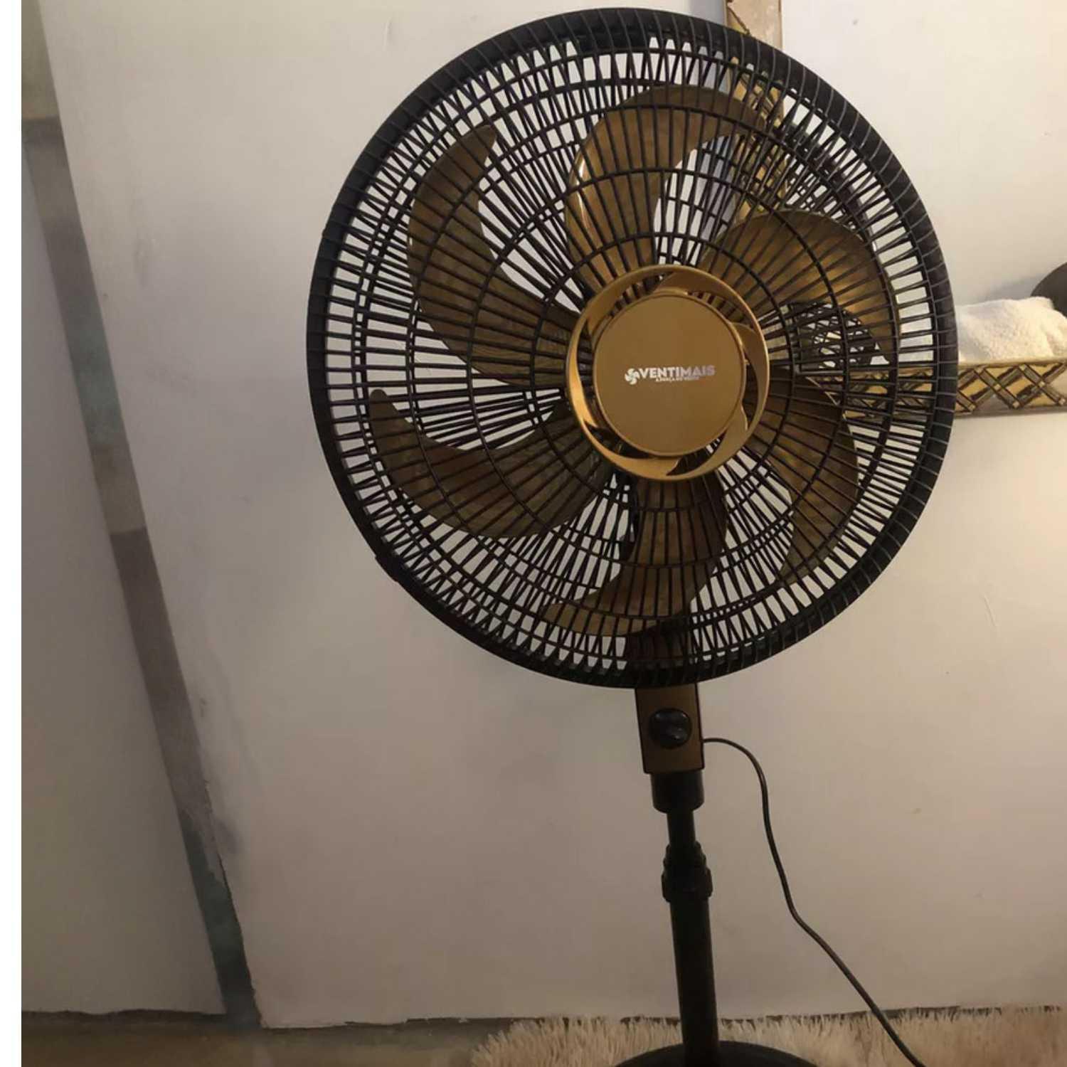 Miniatura Ventilador Coluna Pedestal Grande 40Cm Chão Altura Regulável