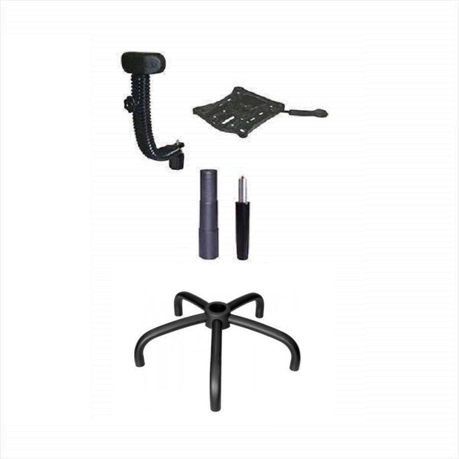 Miniatura Cadeira Para Costureira Nr17  Ergonomica Preta - Base Aranha