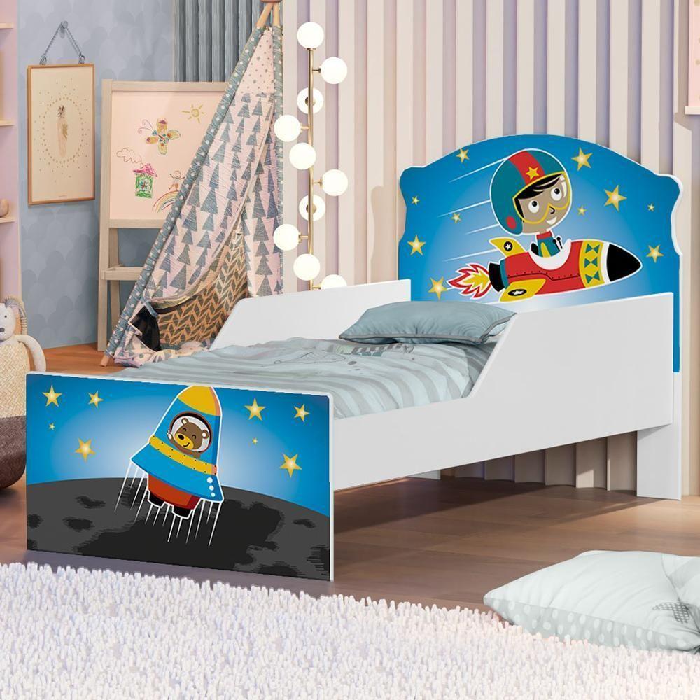 Miniatura Mini Cama Astronauta E Foguete Com Colchão