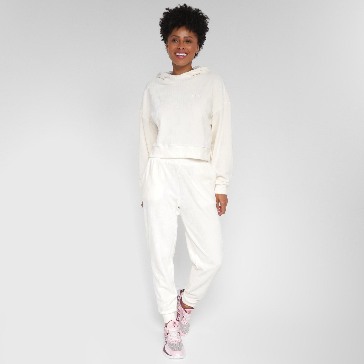 Miniatura Calça Fila Woof Feminina Off White - G