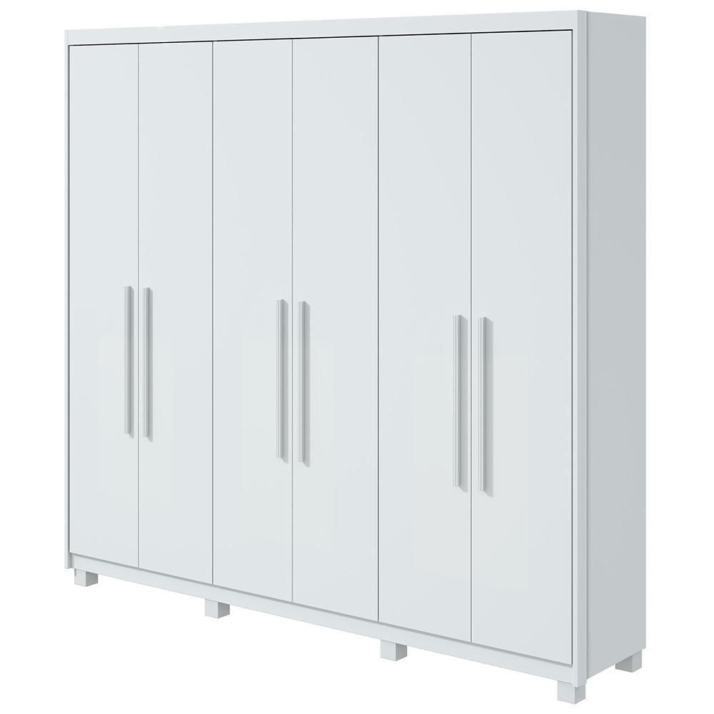 Miniatura Guarda Roupa Casal 6 Portas áries Lopas Branco