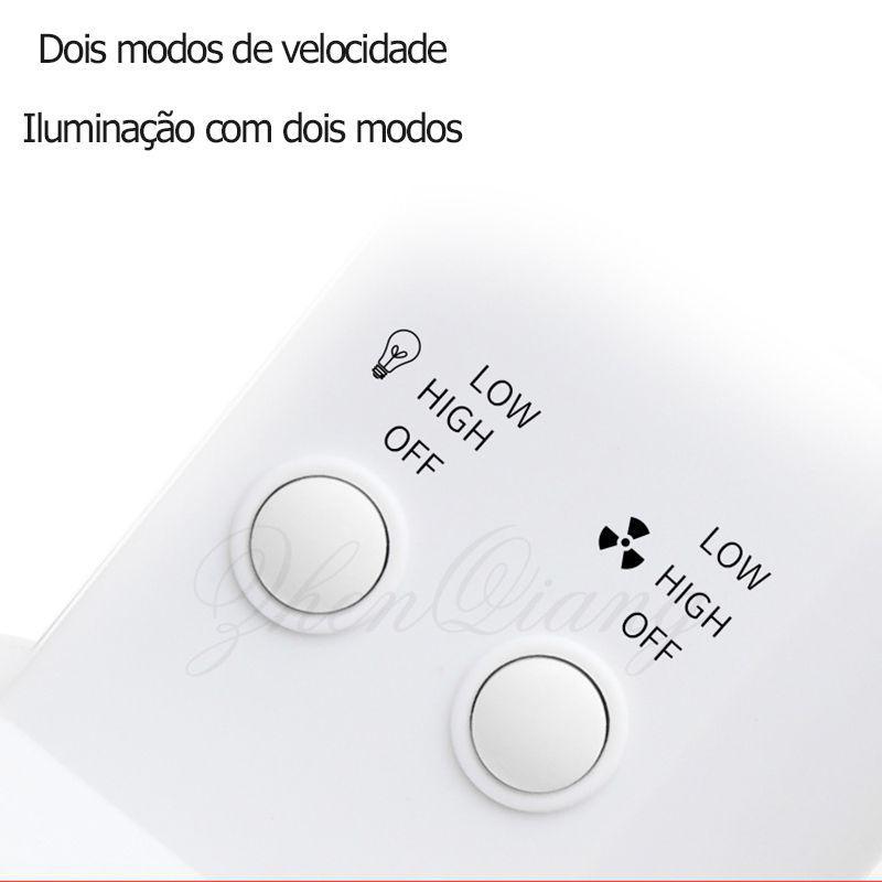 Miniatura Mini Ventilador Abajur Vertical Torre Usb Mesa Branco