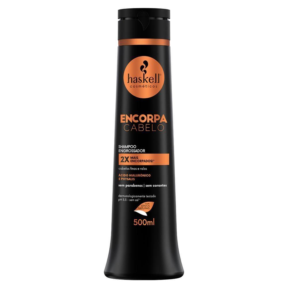 Miniatura Kit Shampoo E Condicionador Engrossador Encorpa Cabelo Haskell 500ml