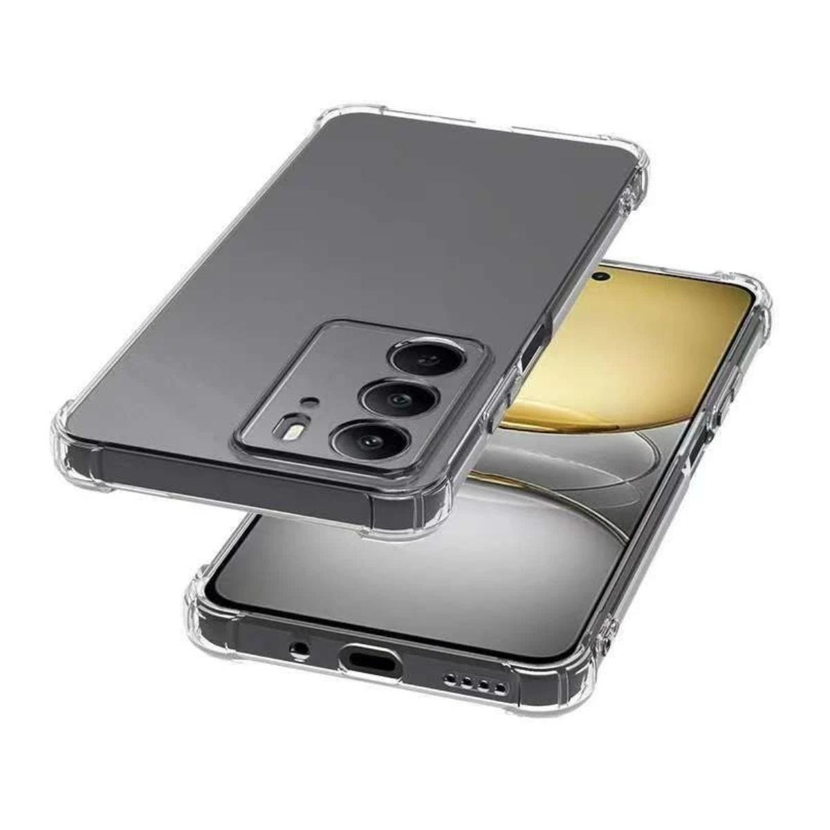 Capa Transparente + Película Vidro Compatível Com Realme C75