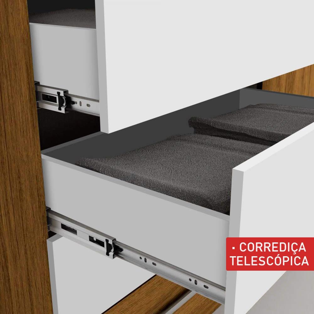 Guarda Roupa Casal com 9 Espelho 3 Portas Ravena Espresso Móveis Branco Guarda Roupa Casal com 9 Espelho 3 Portas Ravena Yescasa Branco