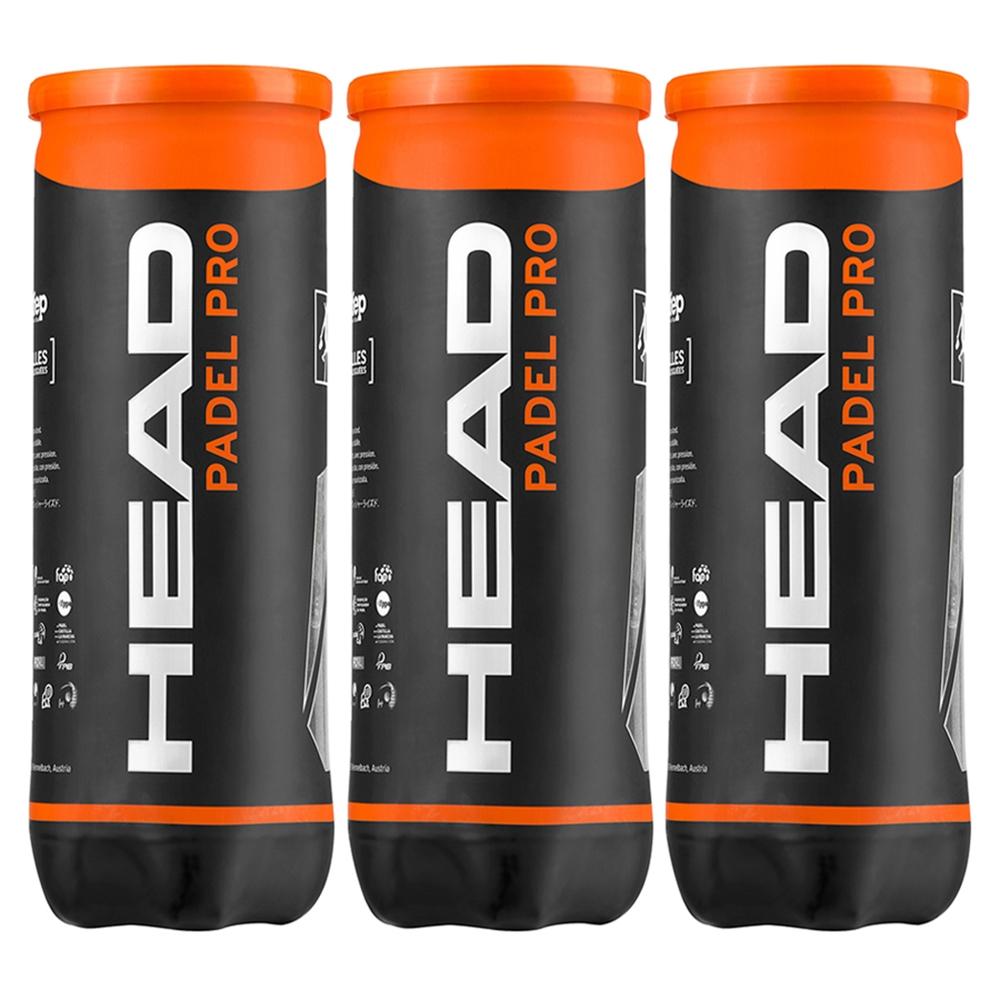 Miniatura Bola de Padel Head Pro Pack com 3 Tubos