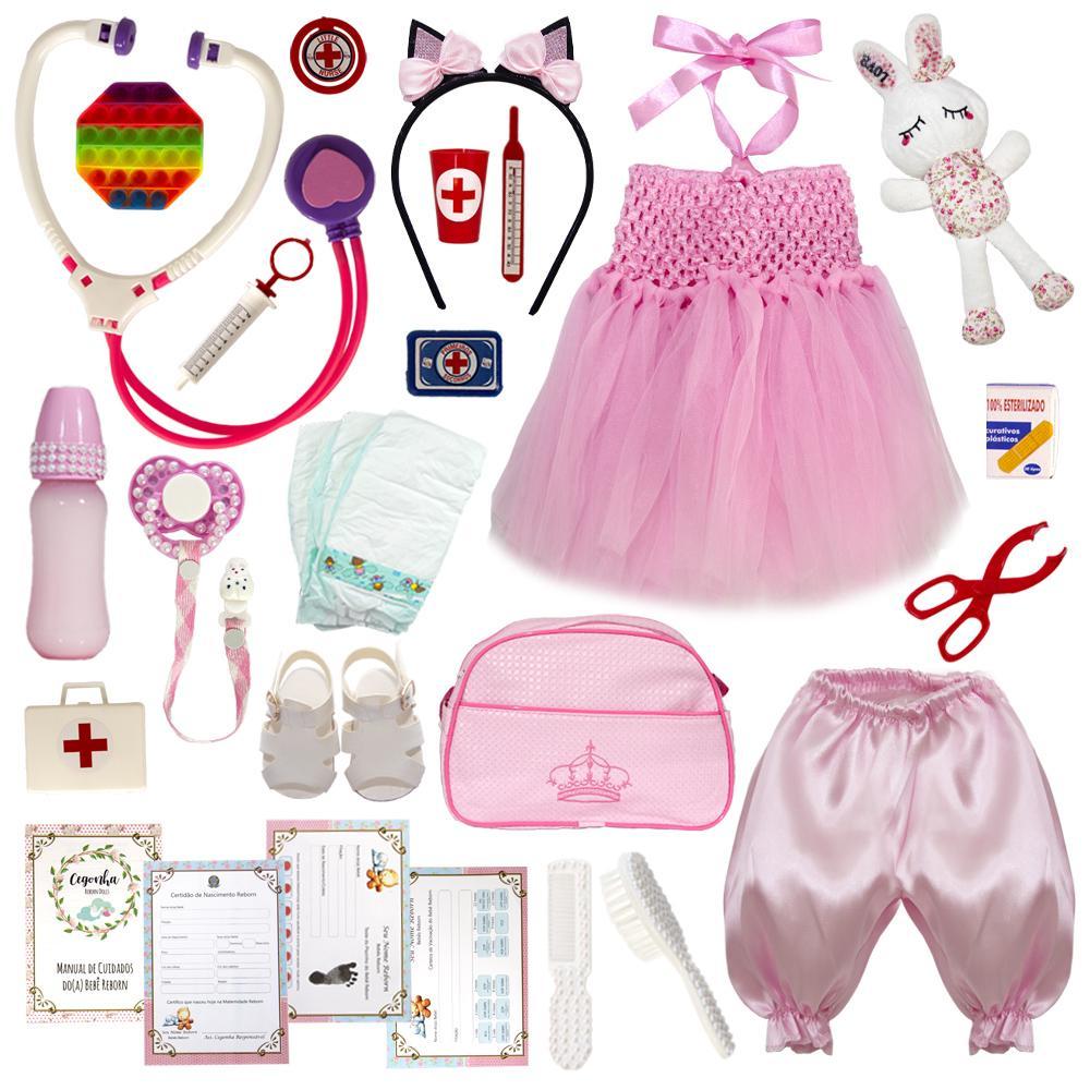 Bebe Reborn Menina Bailarina Boneca Realista Silicone Luxo