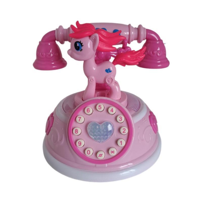 Miniatura Telefone Brinquedo Musical A Pilha Unicornio Luz Cativante
