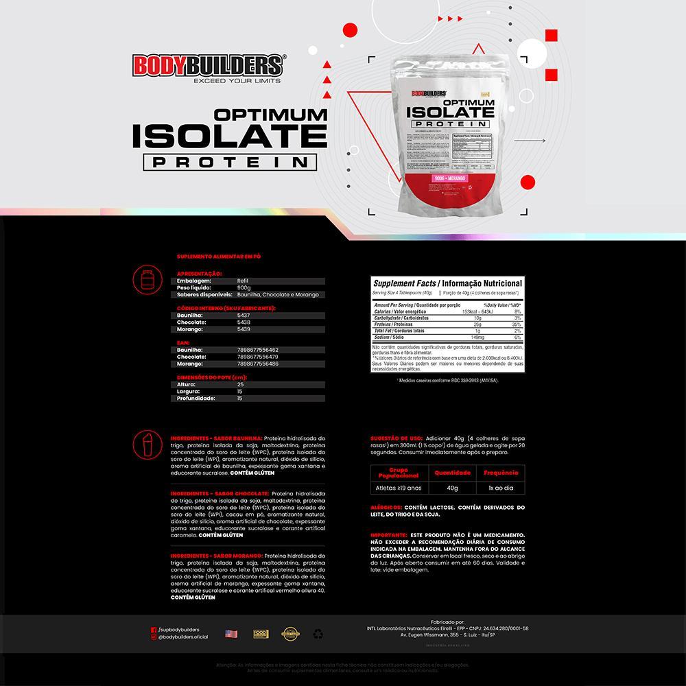Miniatura Kit 2 Optimum Isolate Whey Protein 900G+ Bcaa 100G