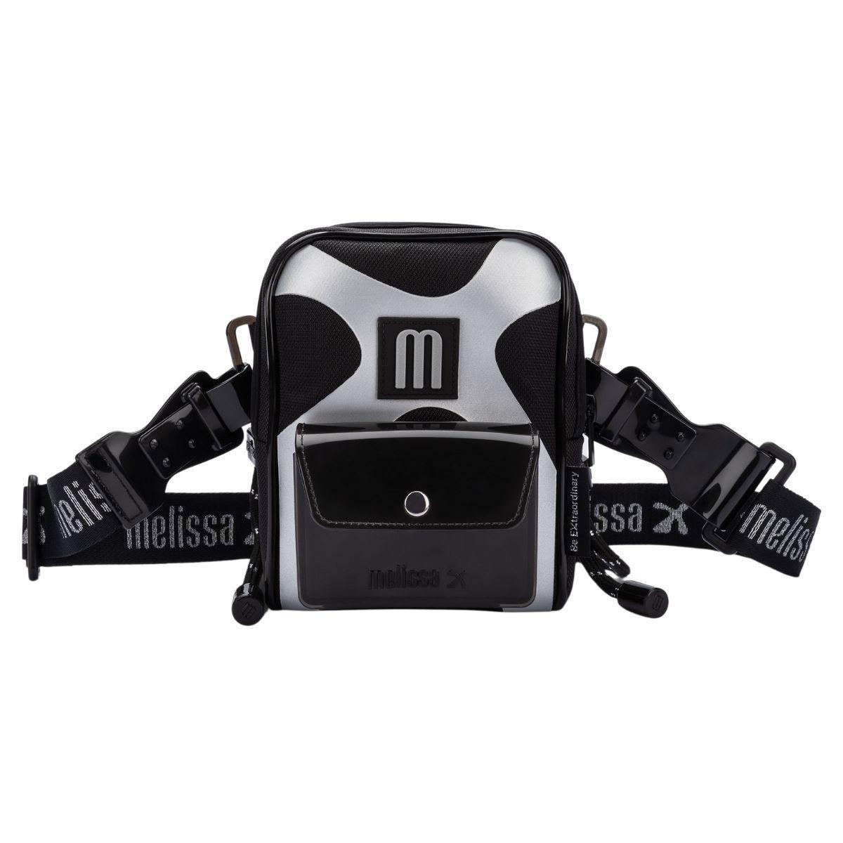 Miniatura Bolsa Melissa X Heat Bag Preto Prata