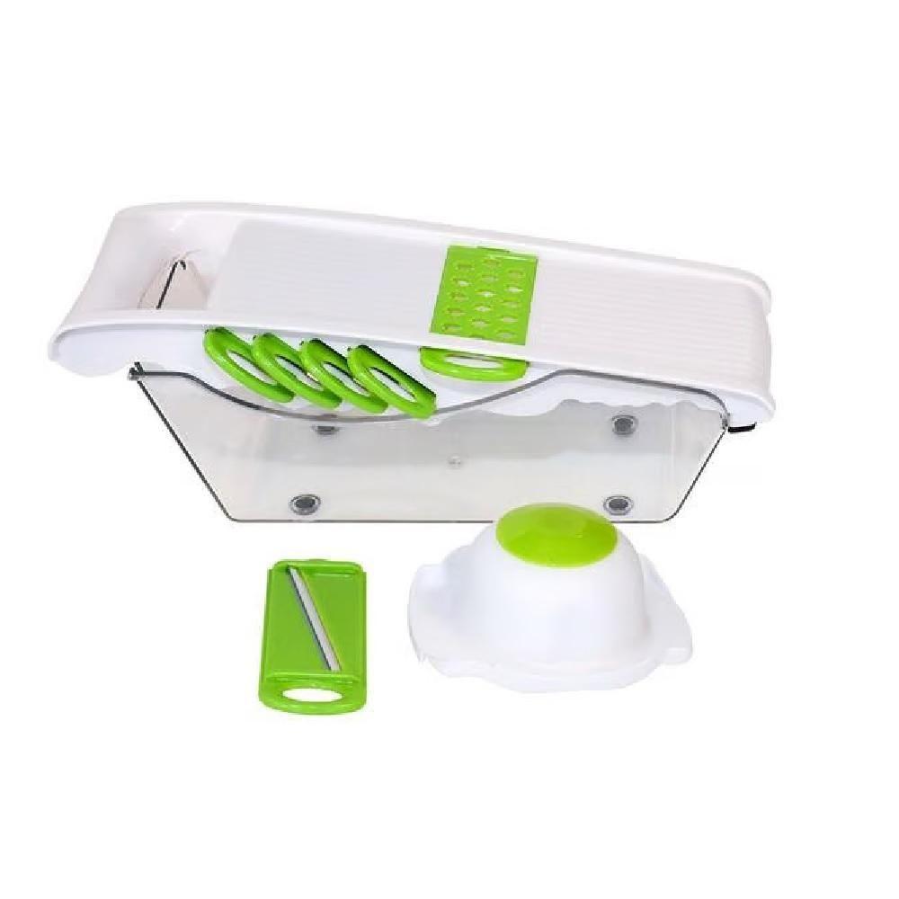 Miniatura Cortador Legumes Inox 6 Lâminas Fatiador Ralador Descascador