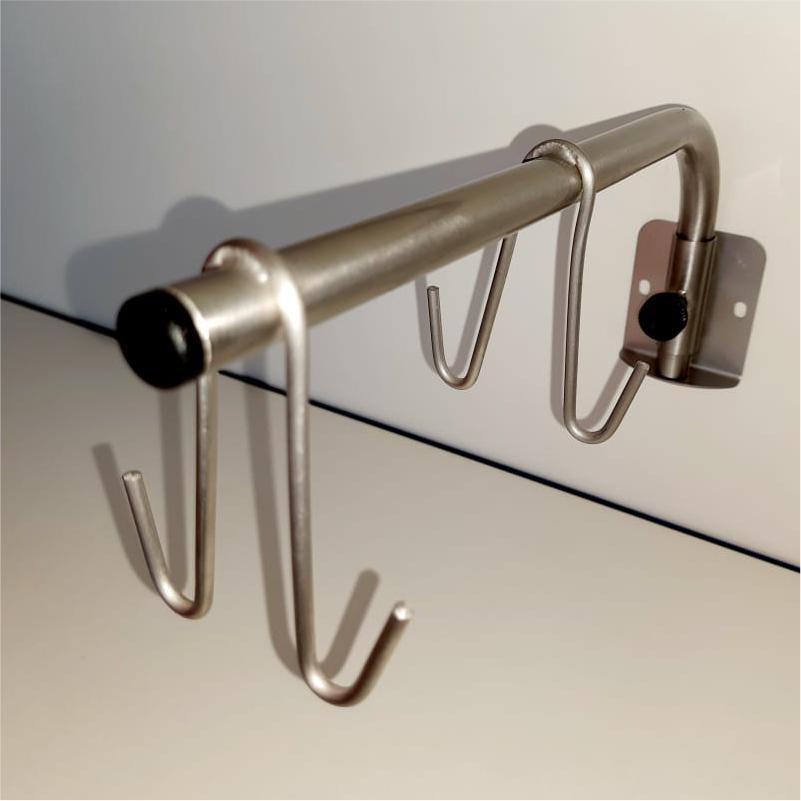Miniatura Suporte Para Soro Articulado De Parede Inox Escovado - Suporte para soro - Produto nacional - Unidade - Inox 304 - 1 unidade