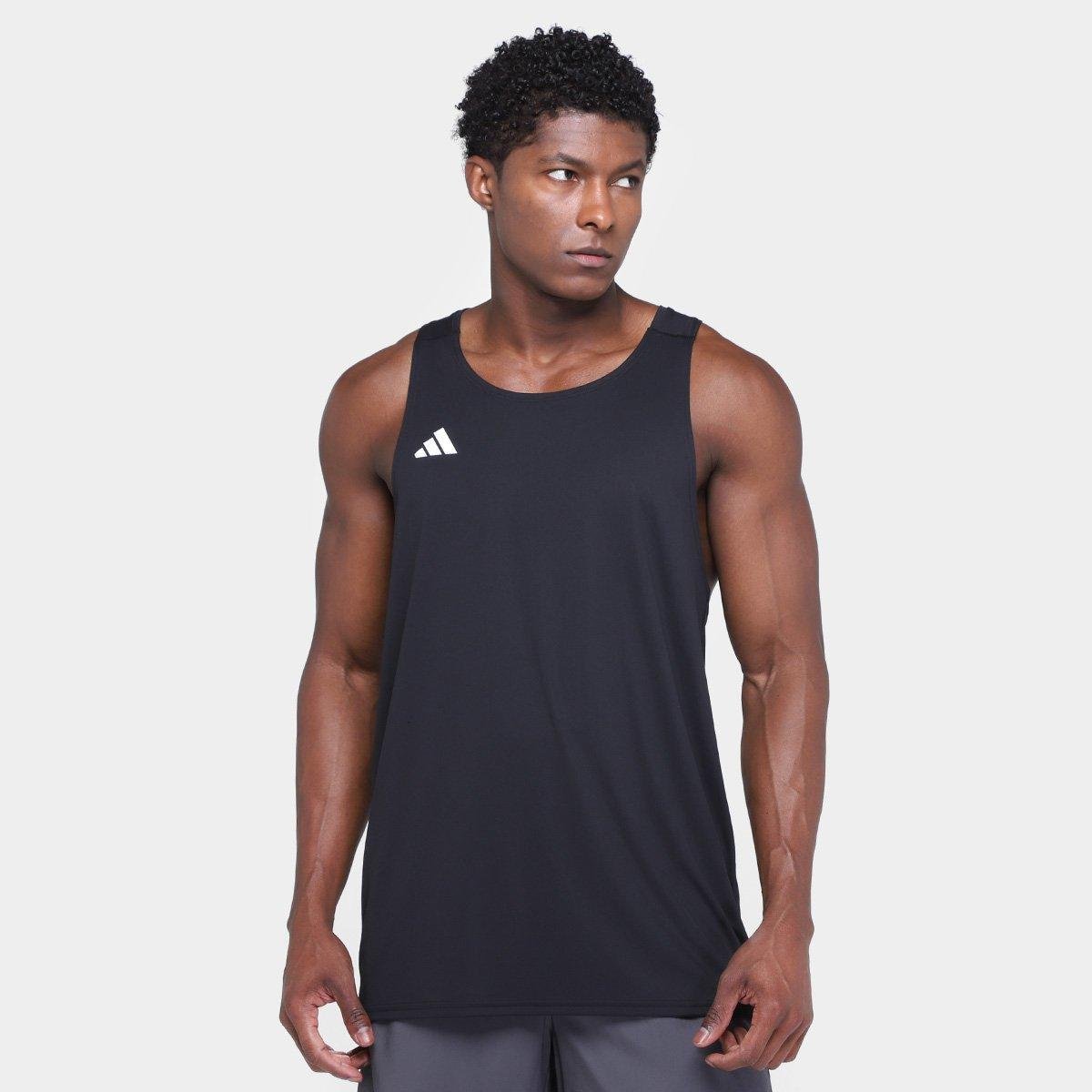 Miniatura Regata Adidas Adizero Singlet Essentials Masculina Preto - G