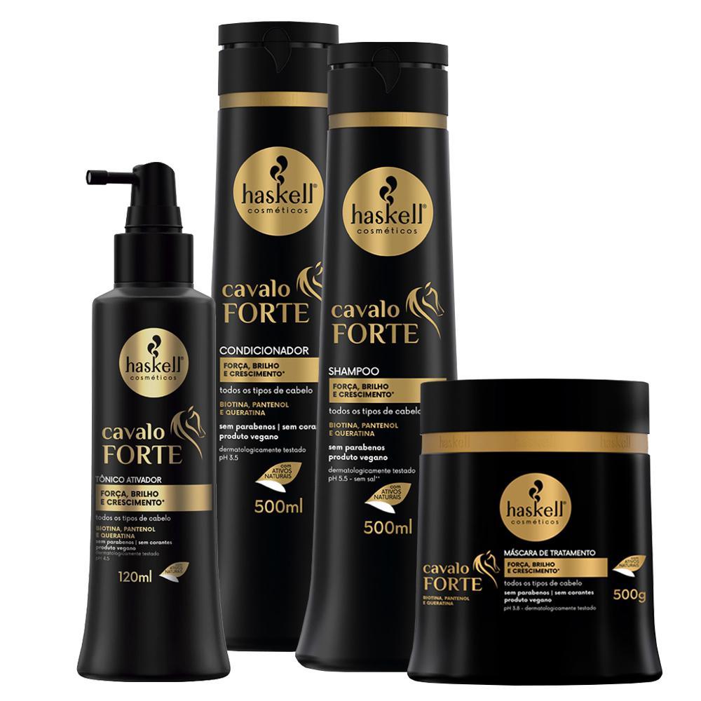 Miniatura Kit Cavalo Forte Haskell Sh. Cond. Másc. 500G + Tônico 120Ml