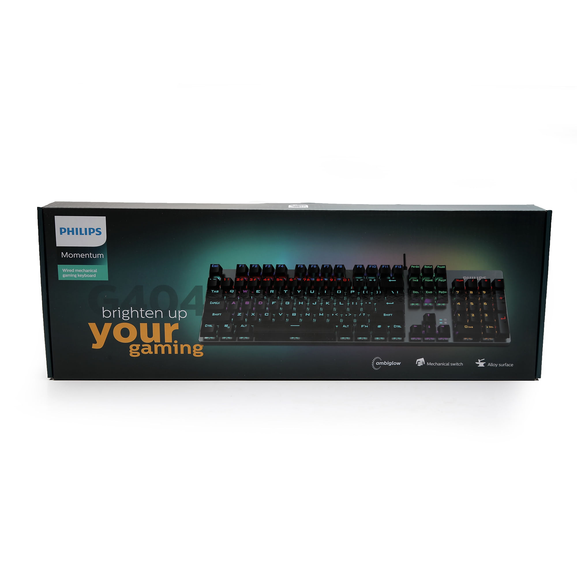 Miniatura Teclado Mecânico Rgb Led Usb Philips Original Jogos SPK 8404 Homologação: 76361703242