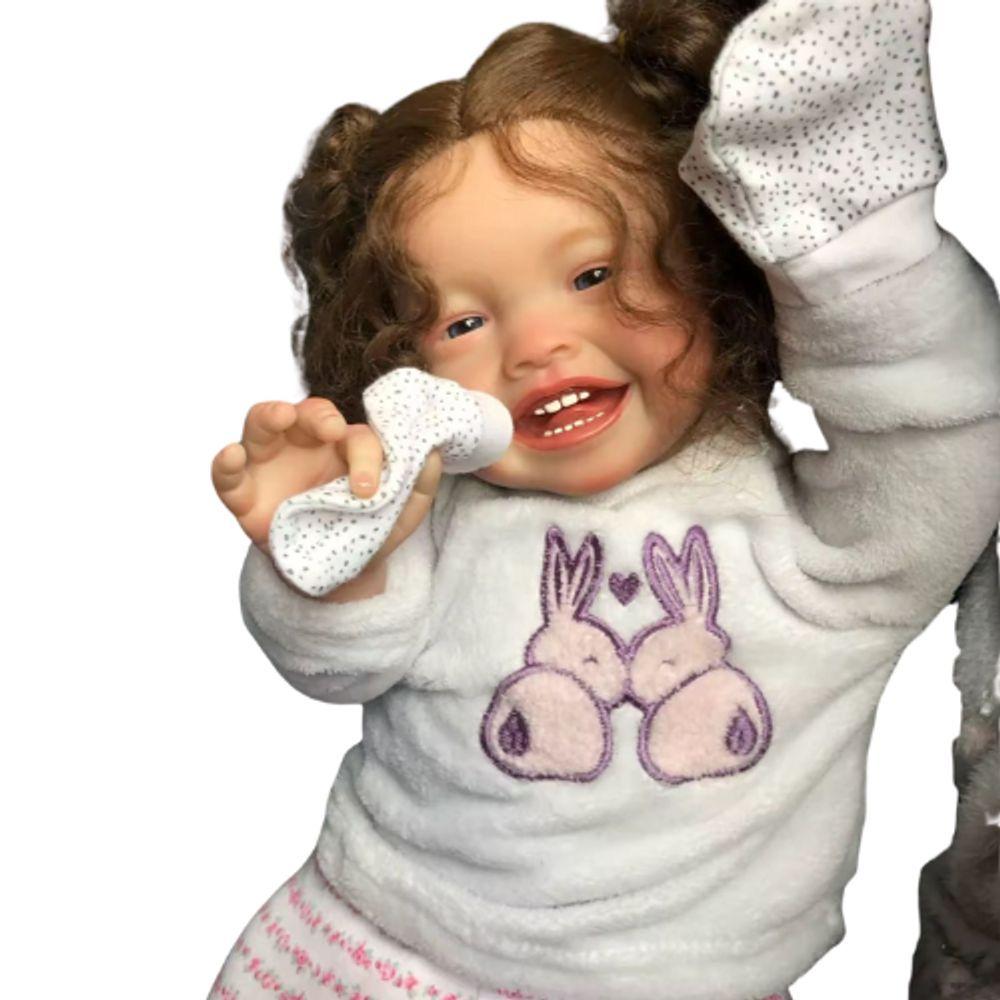 Miniatura Bebê Reborn Menina Realista Artesanal Toda Em Vinil De Silicone Macio