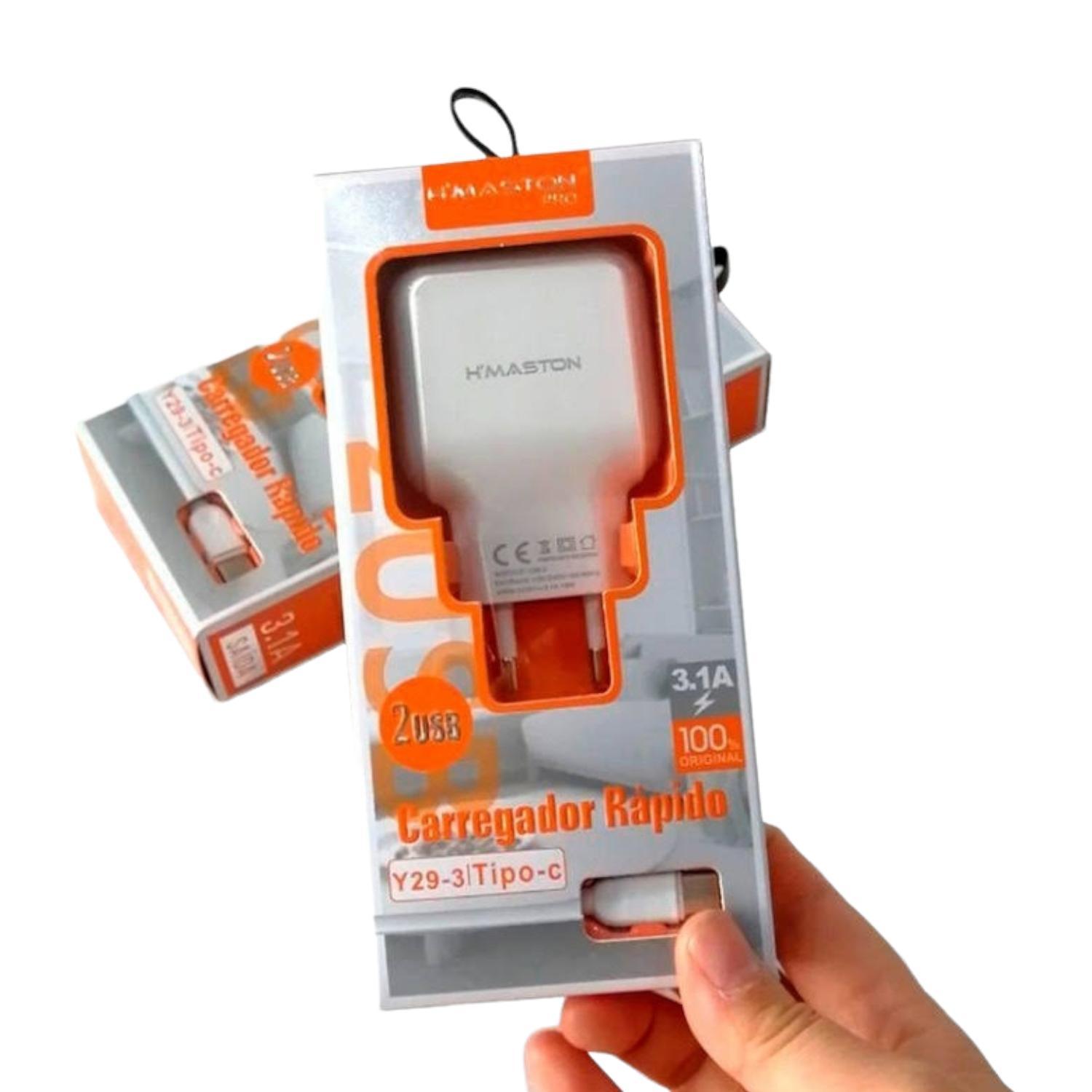 Miniatura Carregador Tipo C Turbo Com Cabo Para Moto G40