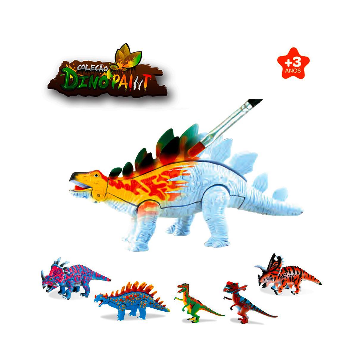 Miniatura Brinquedo Dino Paint Velociraptor Para Colorir Zoop Toys