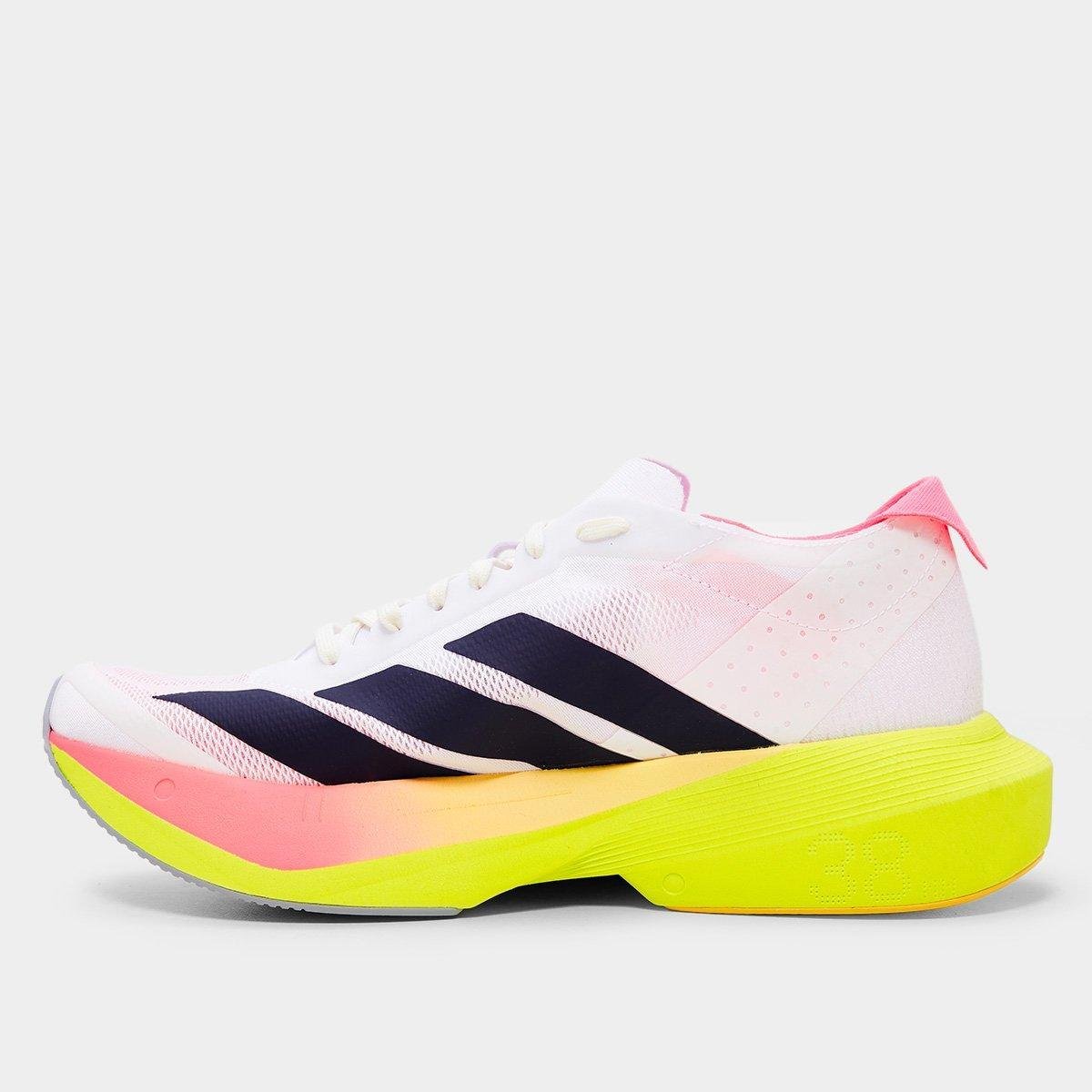 Tênis Adidas Adizero Drive Rc Feminino Branco+Amarelo - 34