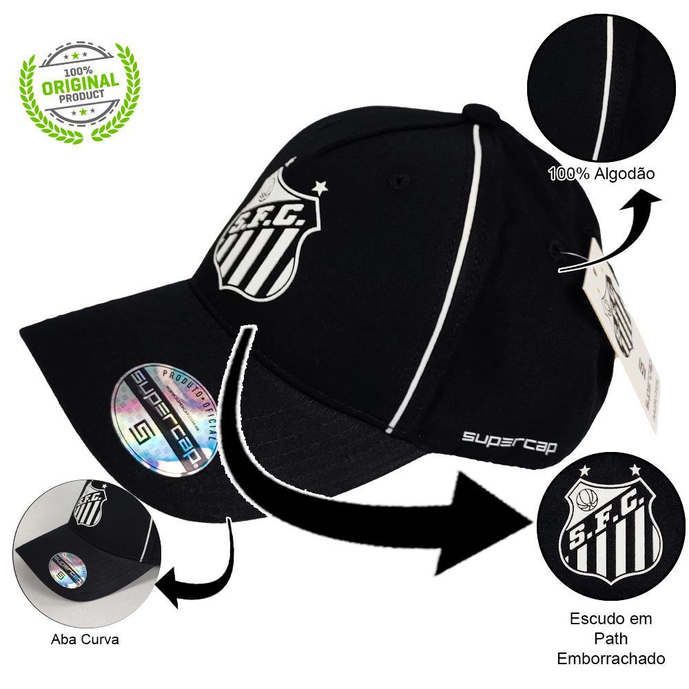 Miniatura Boné Santos F. C. Path Preto Americano - Unissex Licenciado