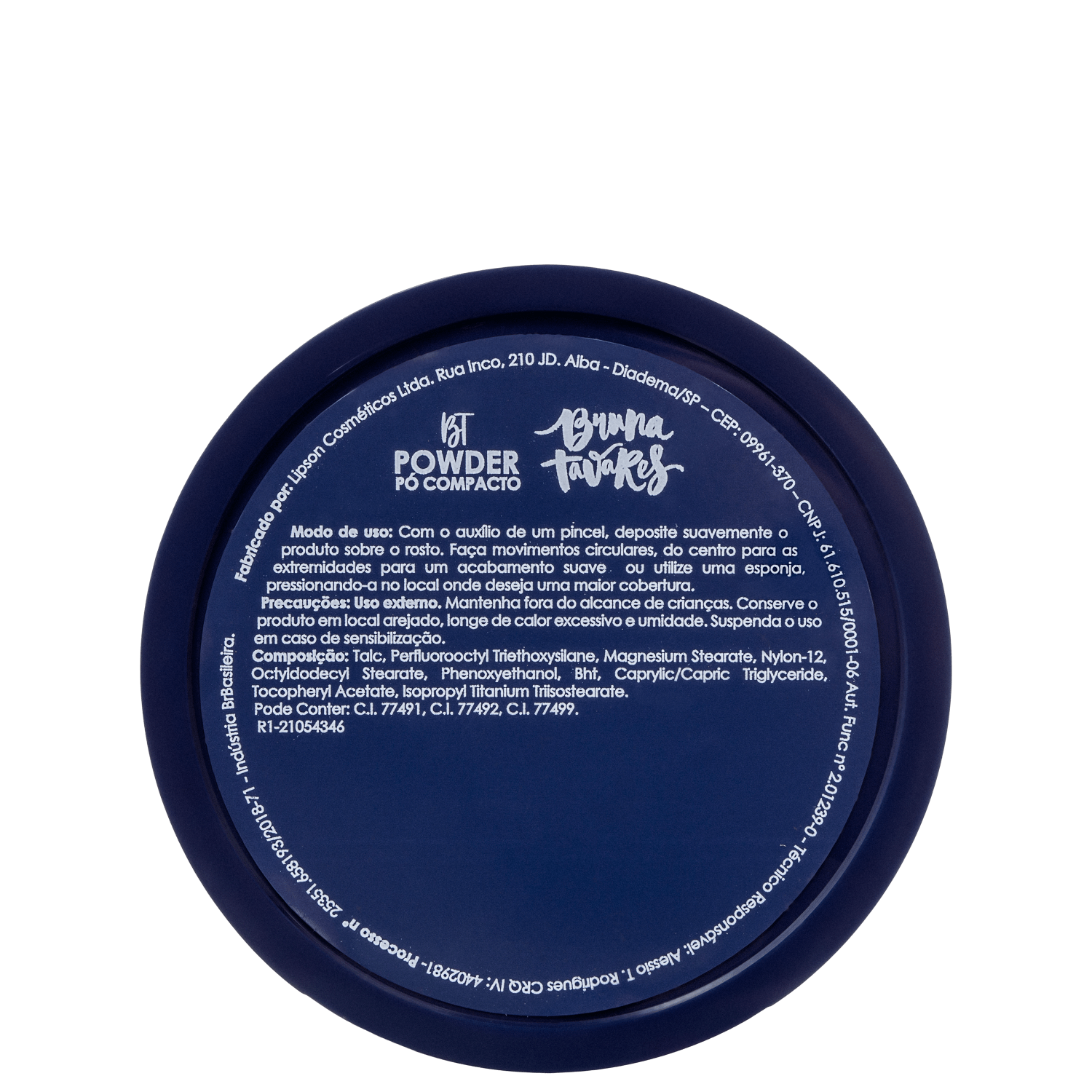 Miniatura Bruna Tavares BT Powder 70 Nova Embalagem - Pó Compacto 11g