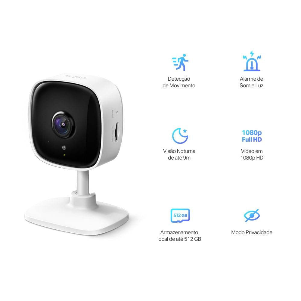 Miniatura Câmera Wi-Fi de Segurança Residencial TP-Link TC60 1/3.2 - Eletricidade - 045362003177 - Alexa - Wifi - Branco - 24 meses - Tp Link - 1 - Garantia do Fabricante - Bivolt - com Wi Fi