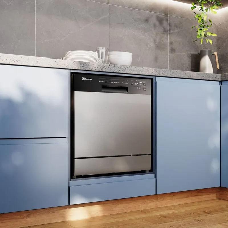 Lava-Louça Elextrolux 8 Serviços Inox com Programa Lava & Seca 50 min LS08E 220V
