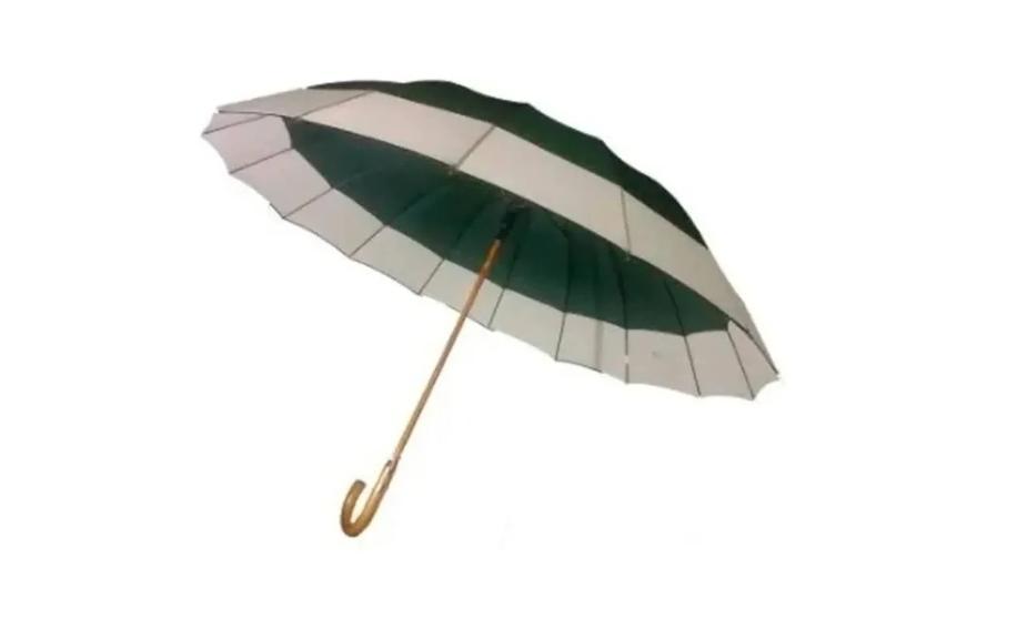 Guarda Chuva 16 Varetas Cabo Madeira 115Cm Grande Rosa