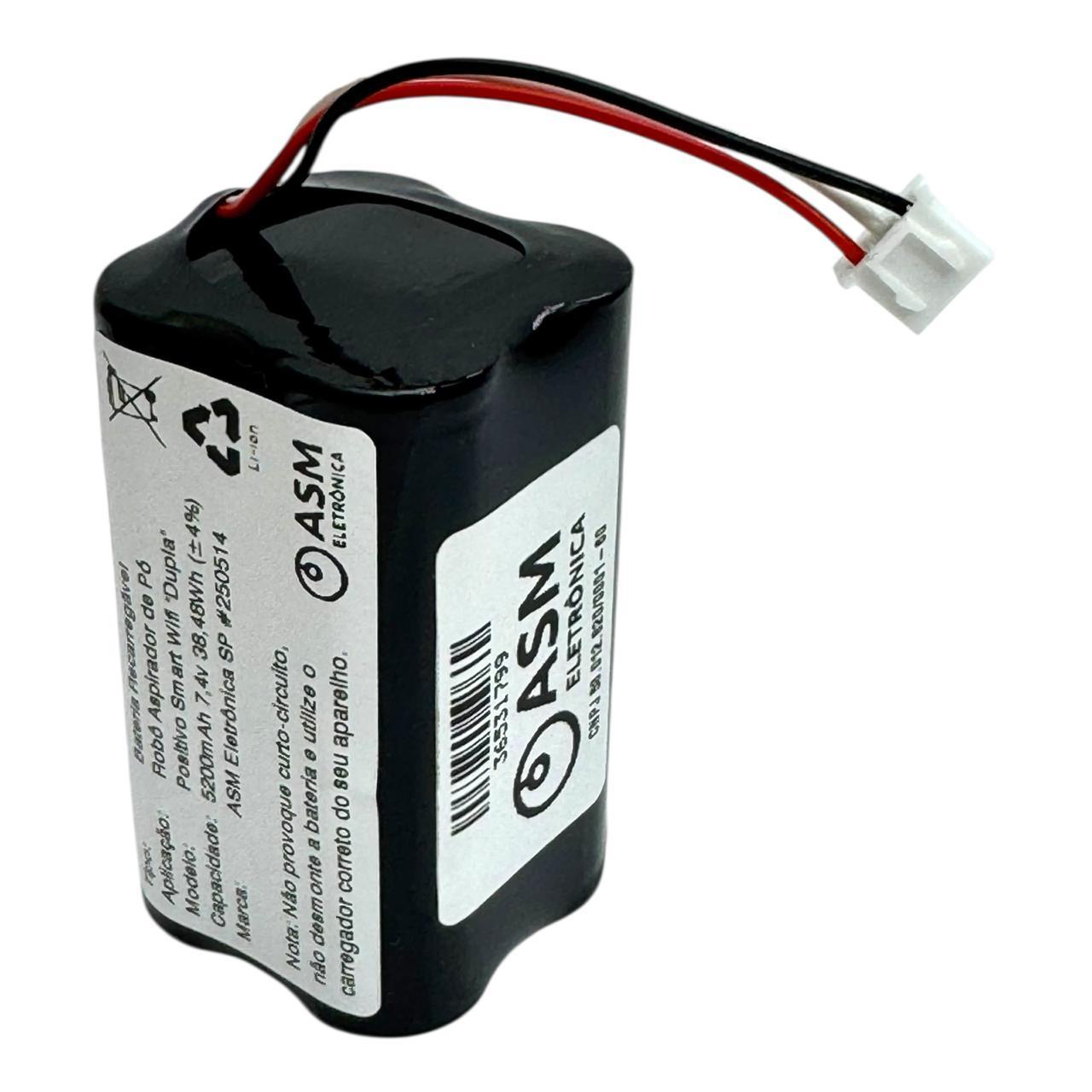 Miniatura Bateria Dupla Robô Aspirador Positivo Smart Wifi 5200Mah