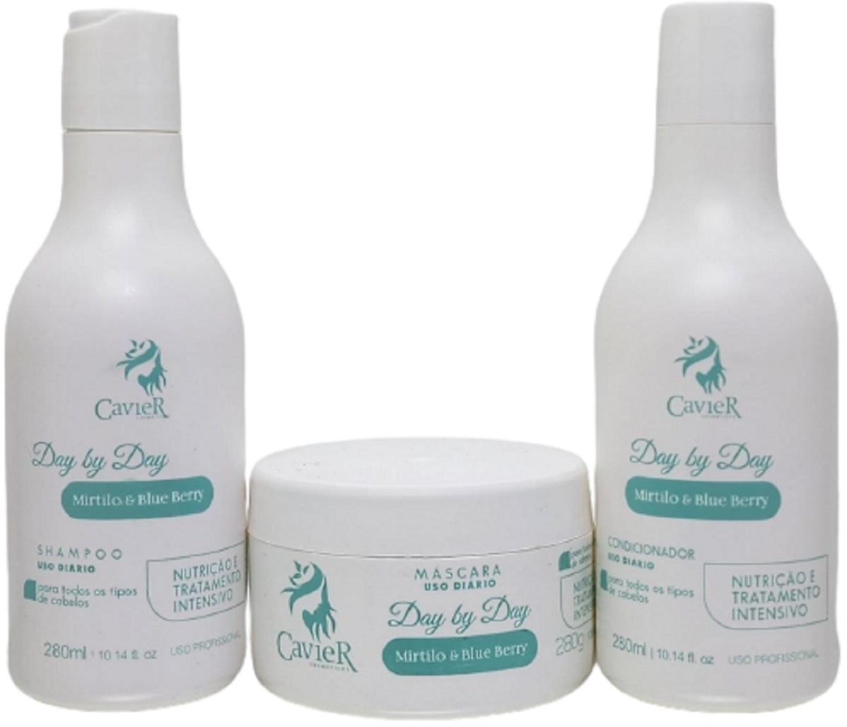 Cavier Mirtilo Shampoo + Condicionador + Mascara 840Ml