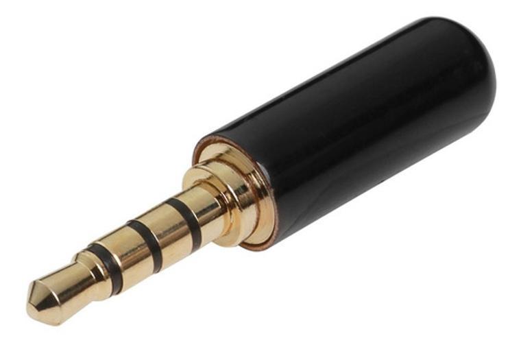 Miniatura Conector Plug P2 P3 4 Contatos Metálico Plug Estereo Luminos
