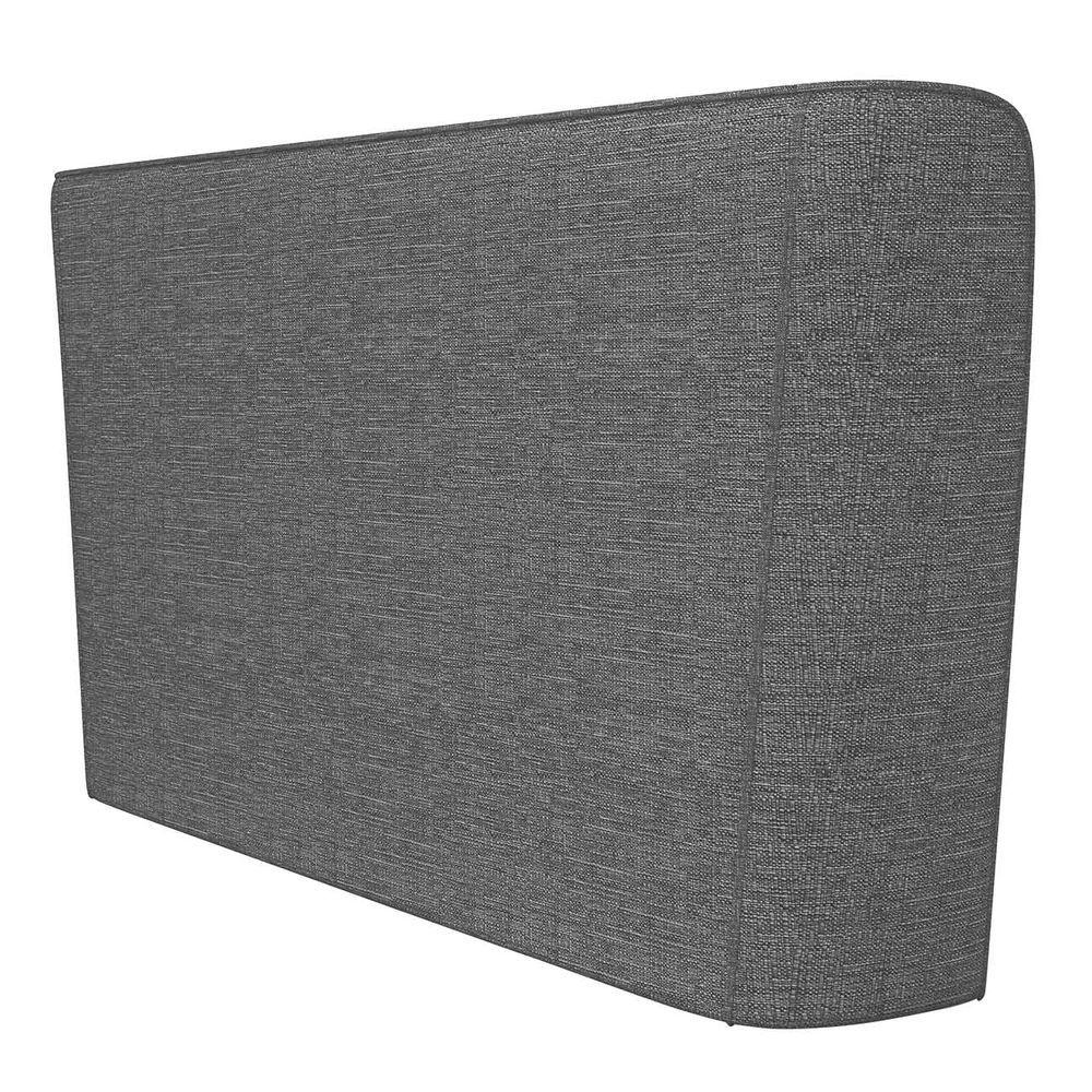 Cabeceira Cama Box King 195cm Nicea P02 Linho Cinza - Mpozenato