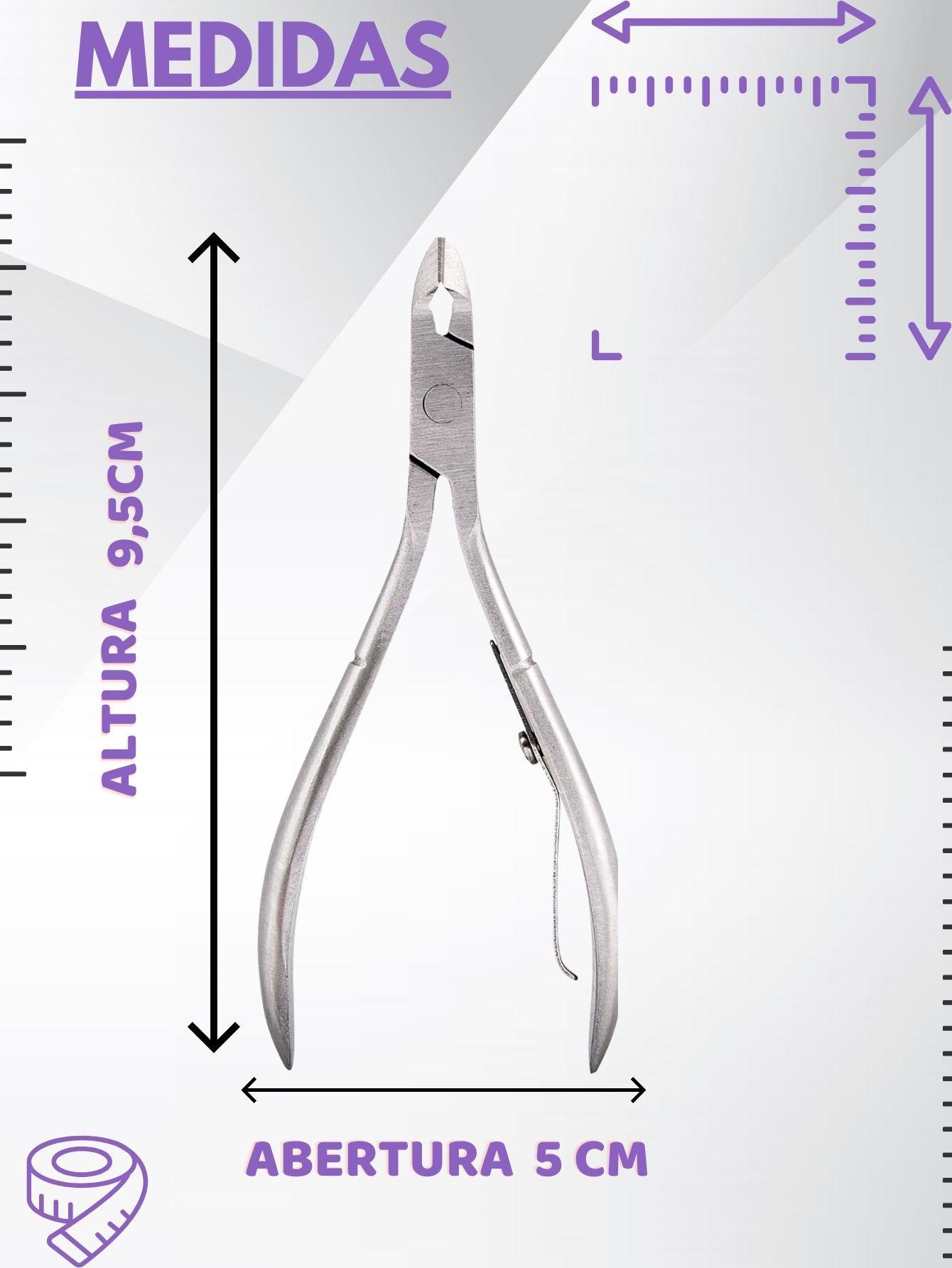 Kit Alicate + Lixa Buffer 100/180 Cutícula Corta Unha