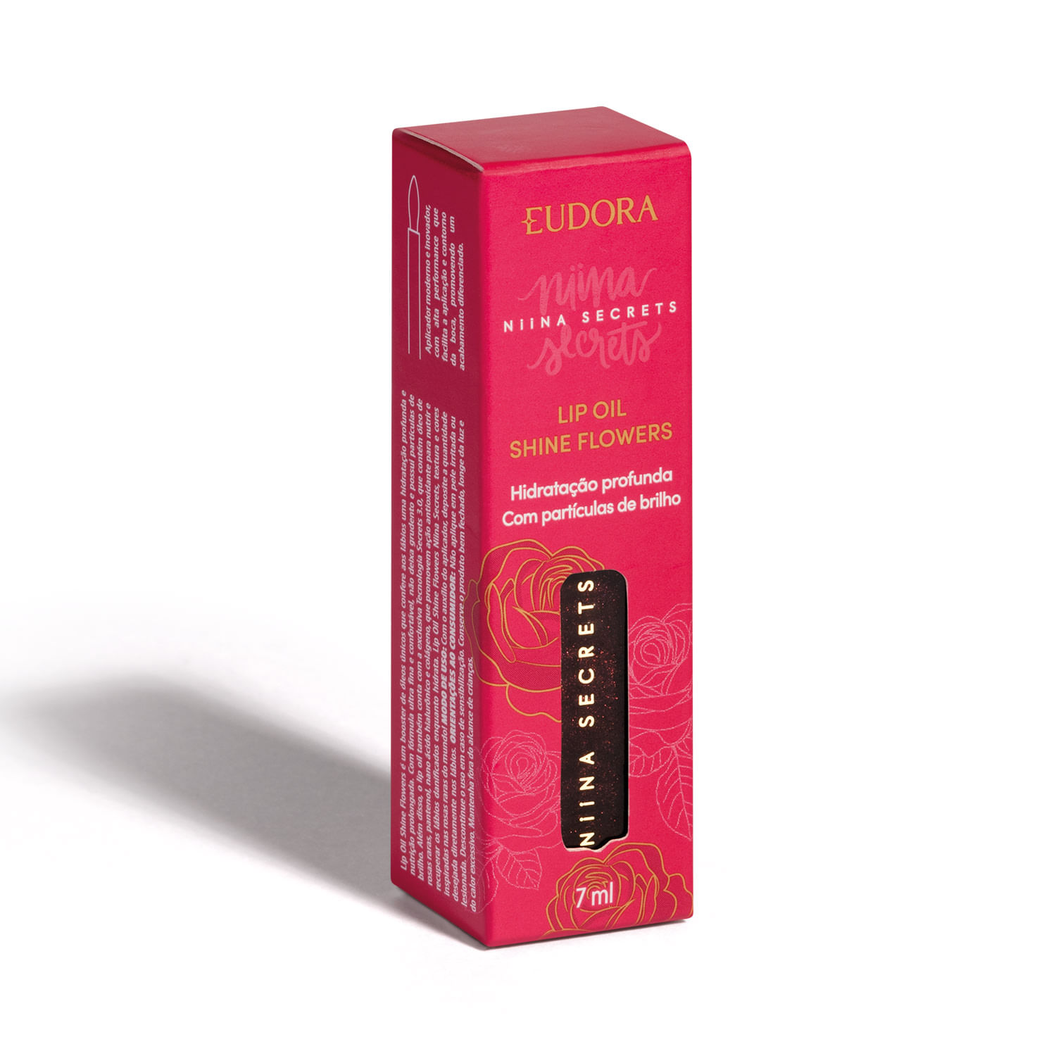 Eudora Niina Secrets Shine Flowers Lip Oil Rosa Negra 7ml