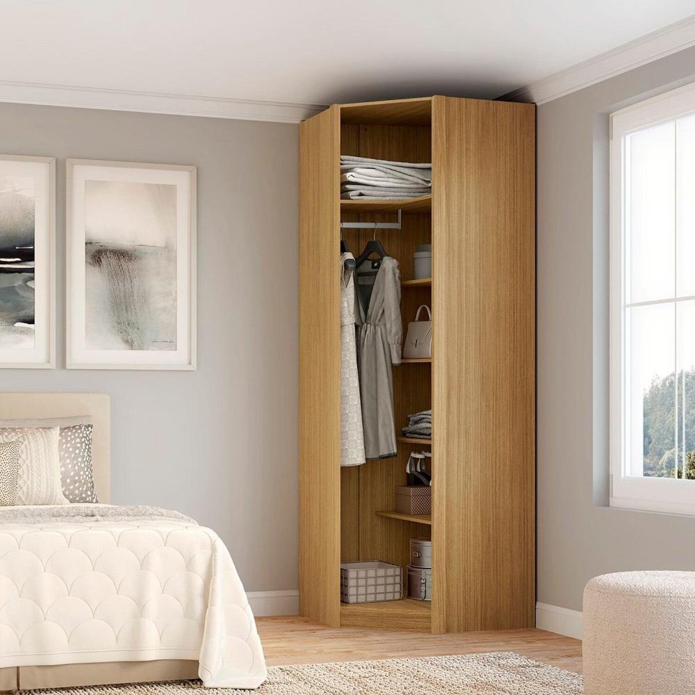 Miniatura Módulo Closet de Canto 45º sem Portas Altezza Freijó