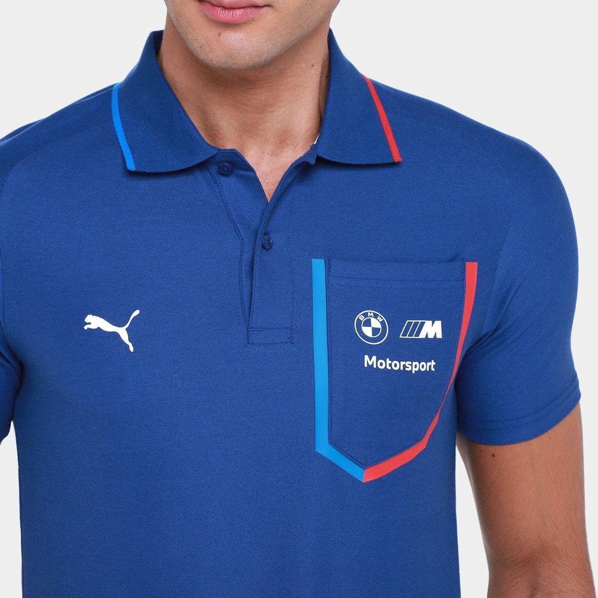 Miniatura Camisa Polo Puma BMW MMS Masculina Azul - G