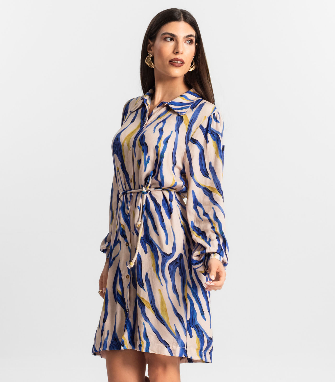 Miniatura Vestido Feminino Chemise Endless Bege G