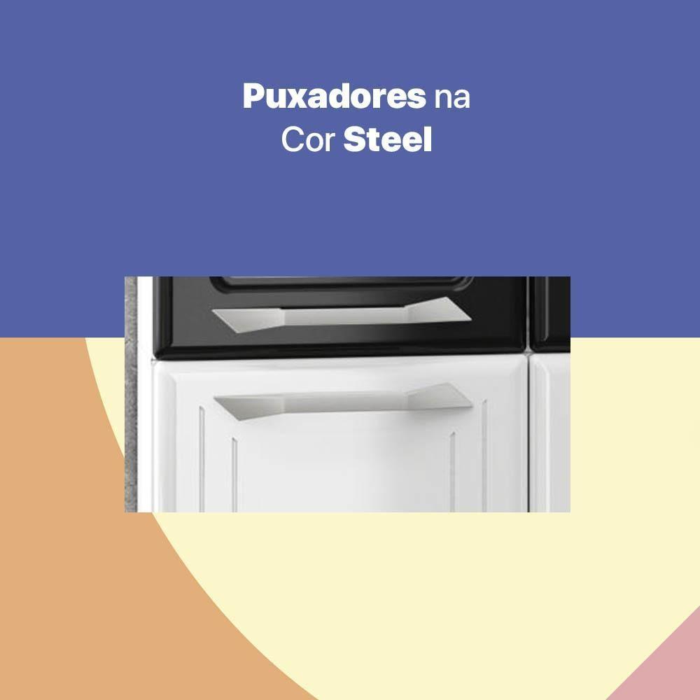 Miniatura Cozinha De Aço Compacta 3 Peças Rose Branco preto