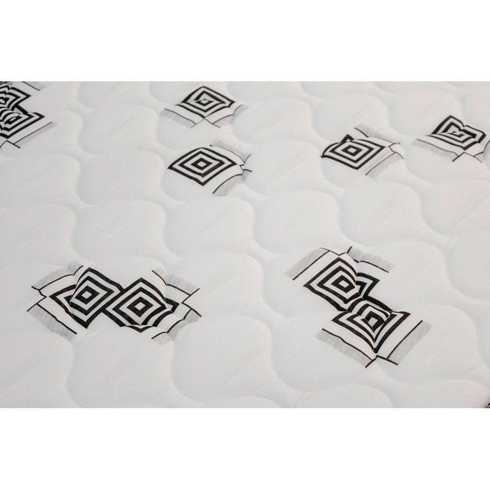 Miniatura Cama Box Baú Queen: Colchão Espuma D45 Ortobom Light Saúde Ortopillow + Base Crc Black(158X198)