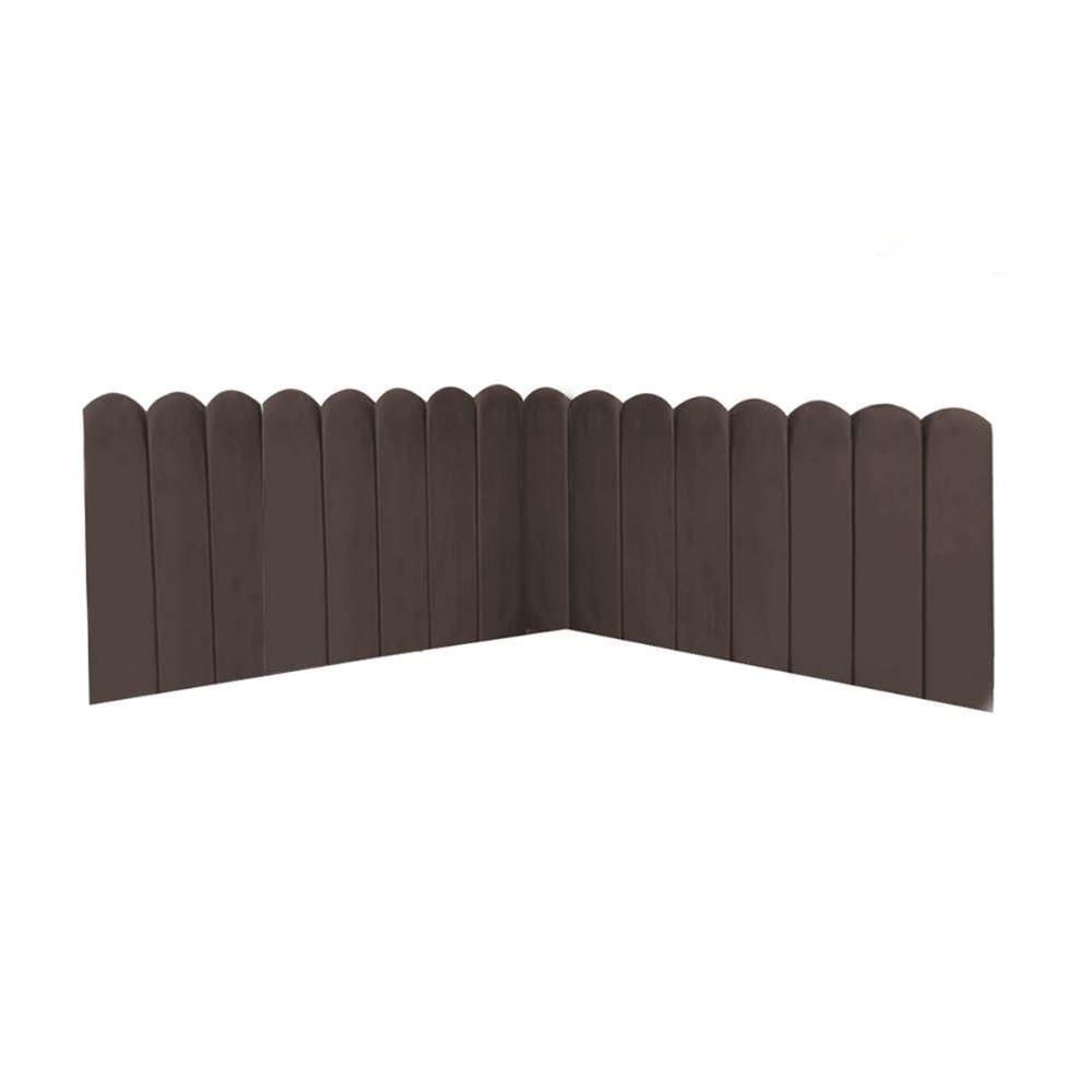 Miniatura Cabeceira Painel Cama Queen Box Nuvem Suede Sandy 160 Cm Cor:marrom