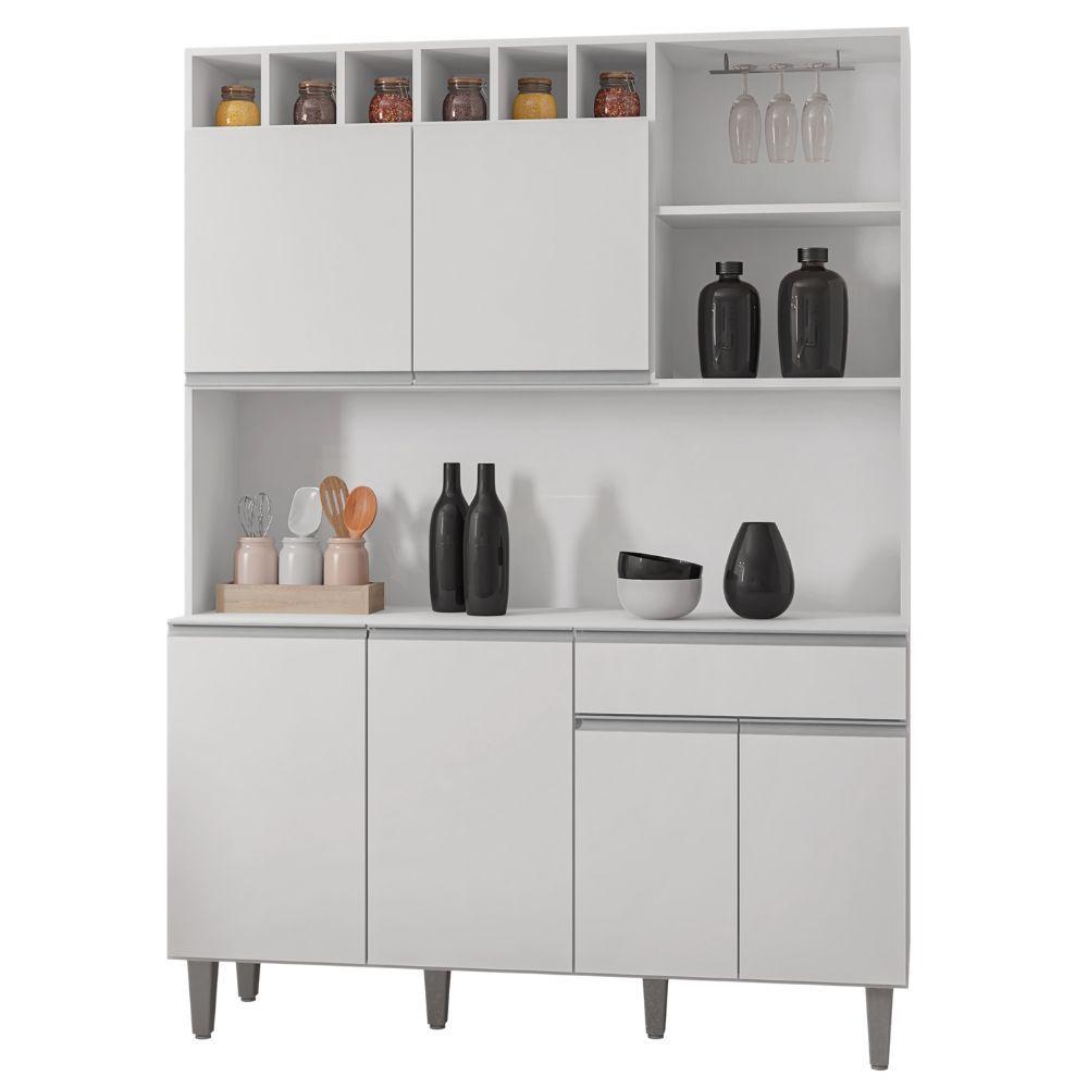 Miniatura Kit Armário Cozinha Compacta Alice 6 Portas Branco Ajl