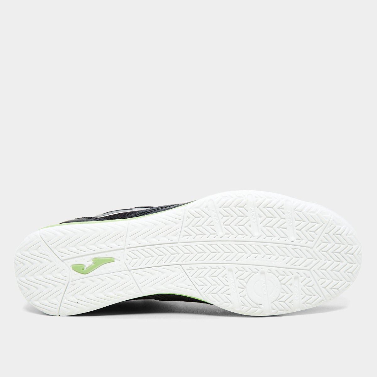 Miniatura Chuteira Futsal Joma Dribling IN Unissex Preto+Verde Claro - 38