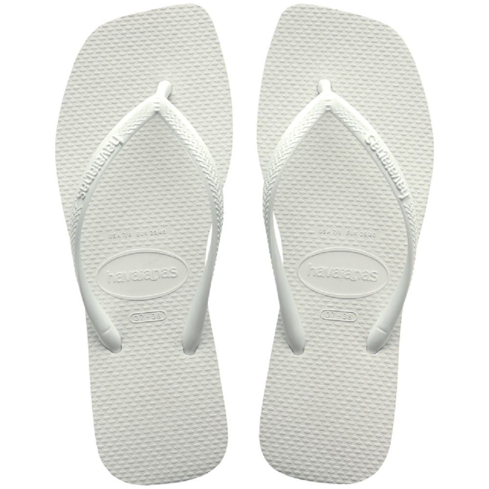 Miniatura Sandálias Havaianas Slim Square Branco 33/34